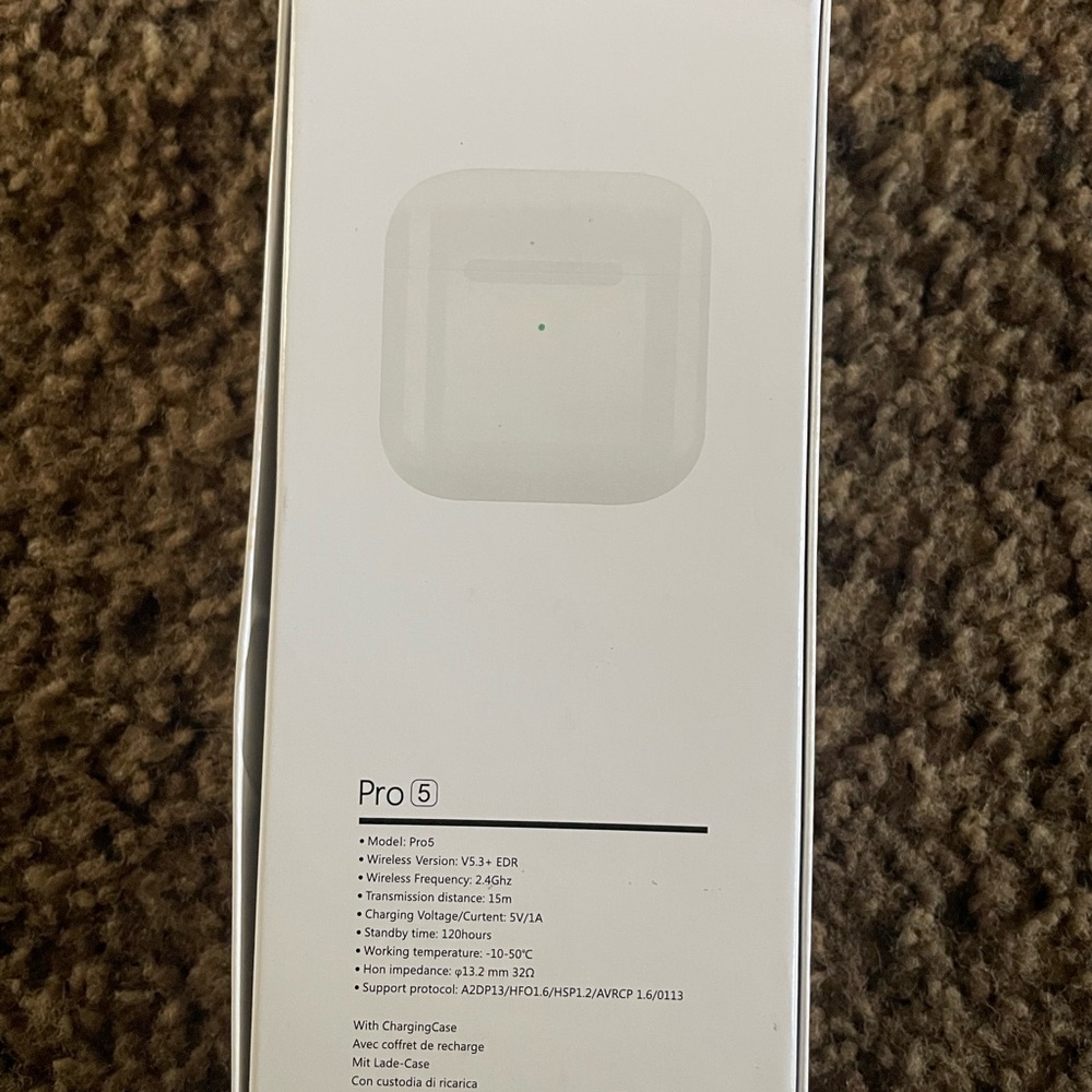 Pro 5 Wireless Earbuds - White - Picture 2 of 2
